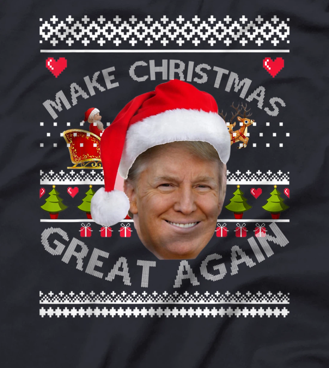 Funny Make Christmas Great Again Donald Trump Holiday Season T-Shirt