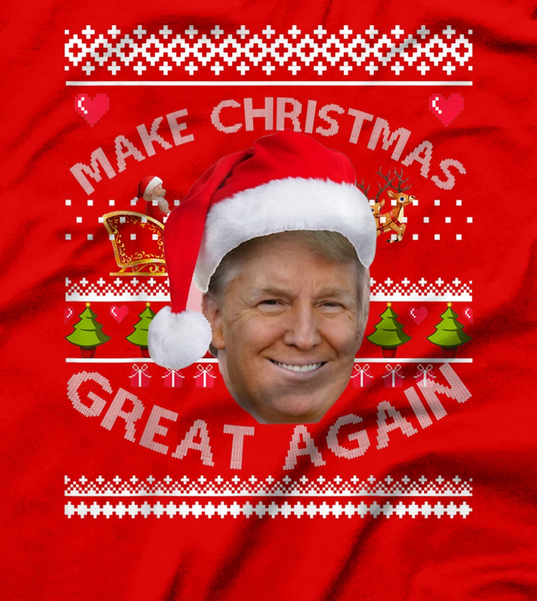 Funny Make Christmas Great Again Donald Trump Holiday Season T-Shirt