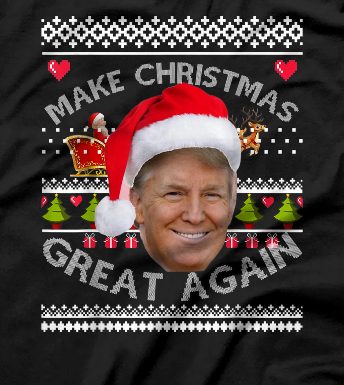 Funny Make Christmas Great Again Donald Trump Holiday Season T-Shirt