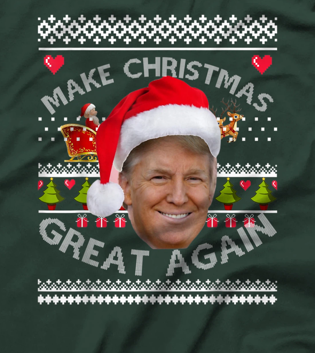 Funny Make Christmas Great Again Donald Trump Holiday Season T-Shirt