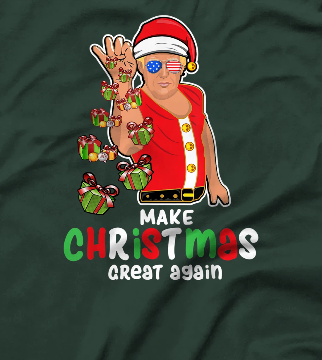 Funny Make Christmas Great Again Santa Trump Bae Xmas Gift T-Shirt