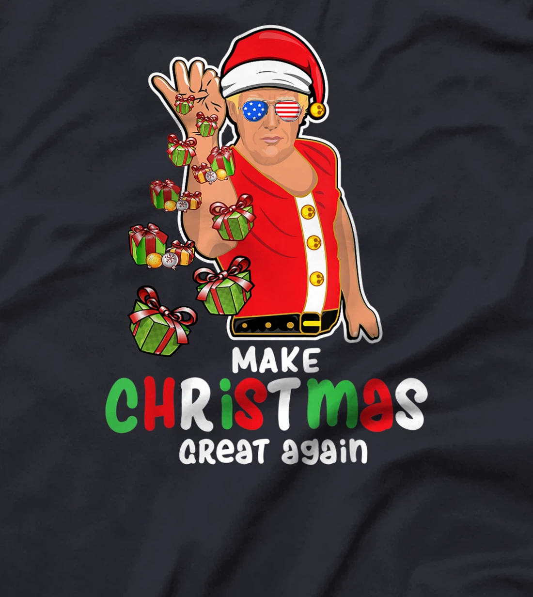 Funny Make Christmas Great Again Santa Trump Bae Xmas Gift T-Shirt