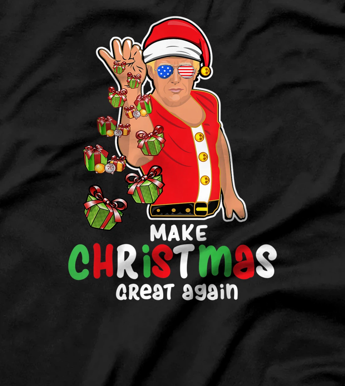 Funny Make Christmas Great Again Santa Trump Bae Xmas Gift T-Shirt