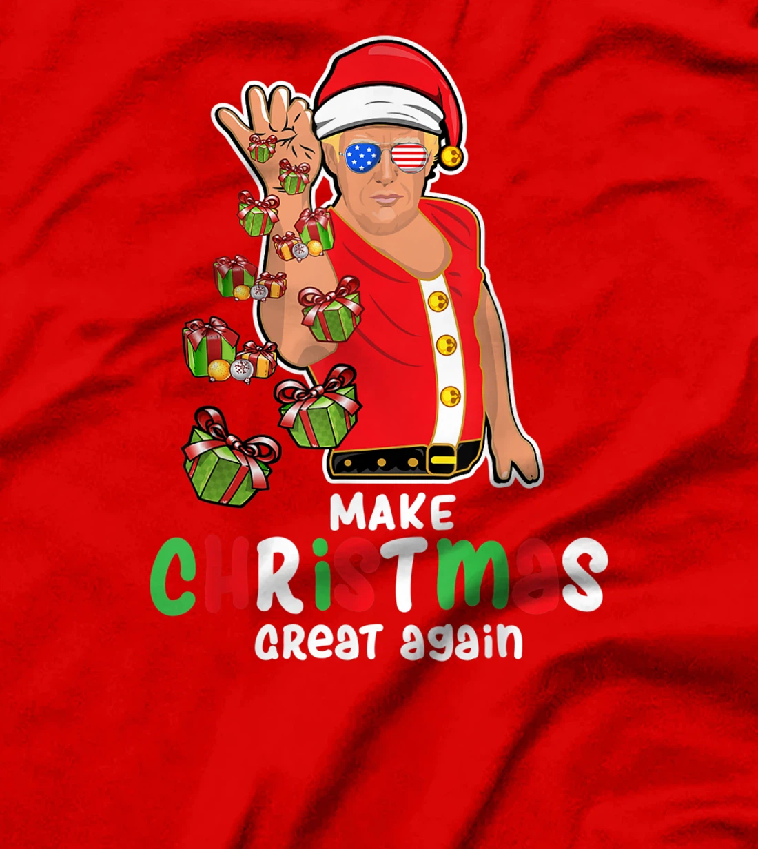 Funny Make Christmas Great Again Santa Trump Bae Xmas Gift T-Shirt