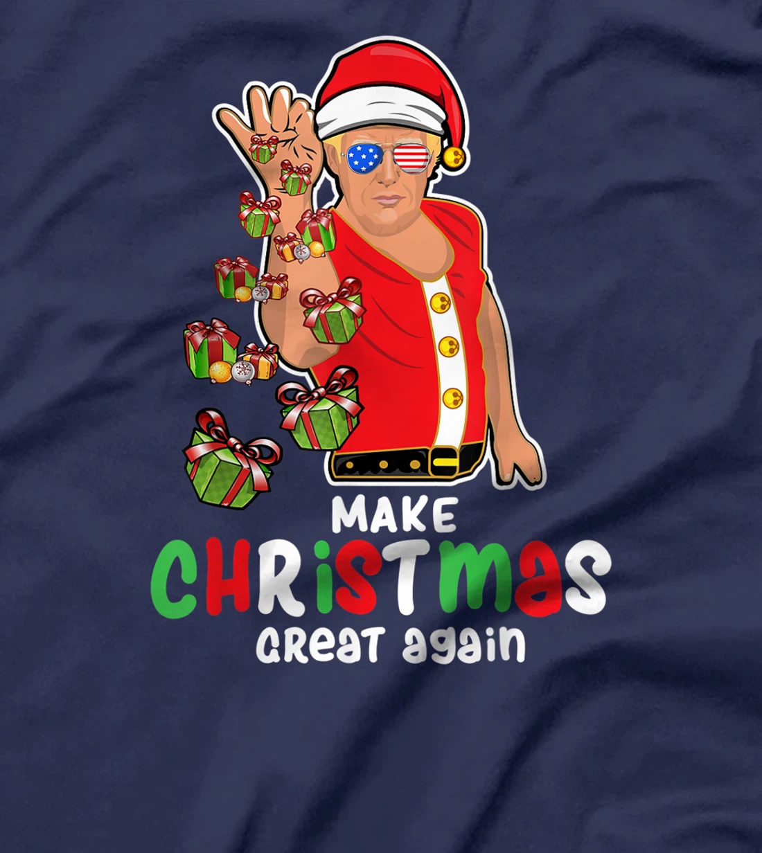Funny Make Christmas Great Again Santa Trump Bae Xmas Gift T-Shirt