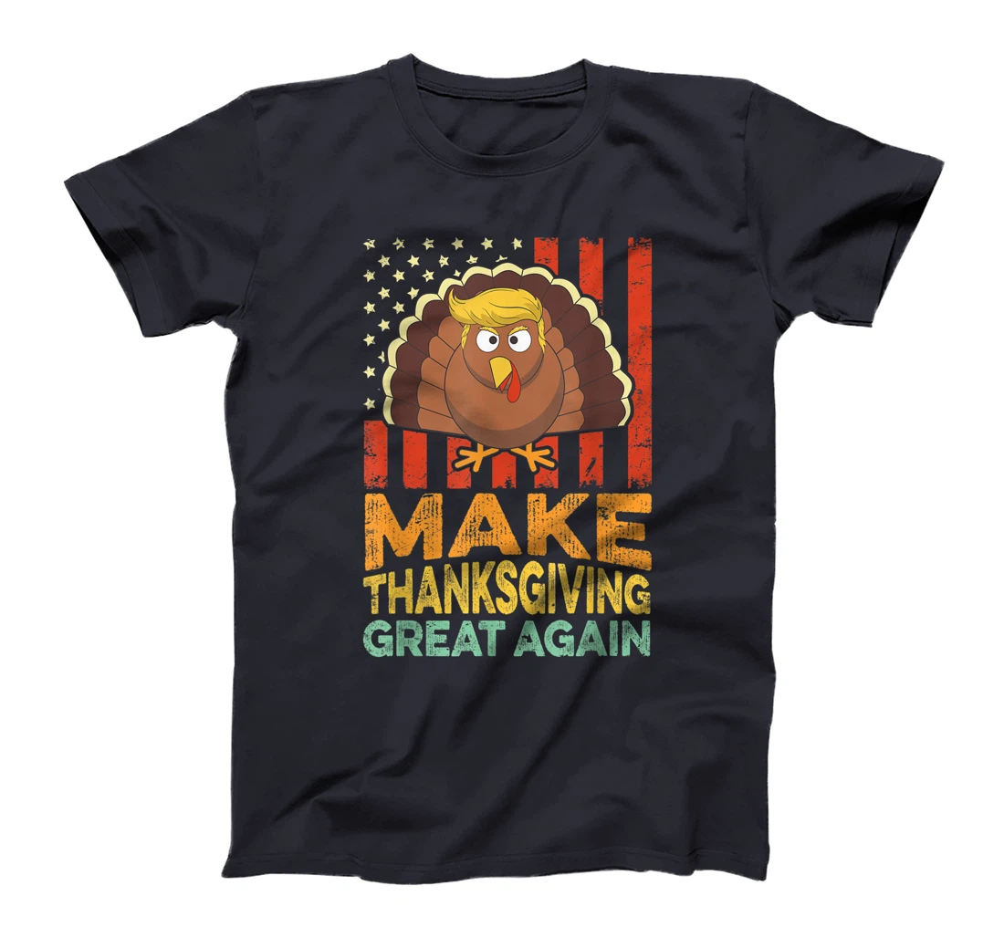 Make Thanksgiving Great Again Shirt Retro Turkey Trump T-Shirt