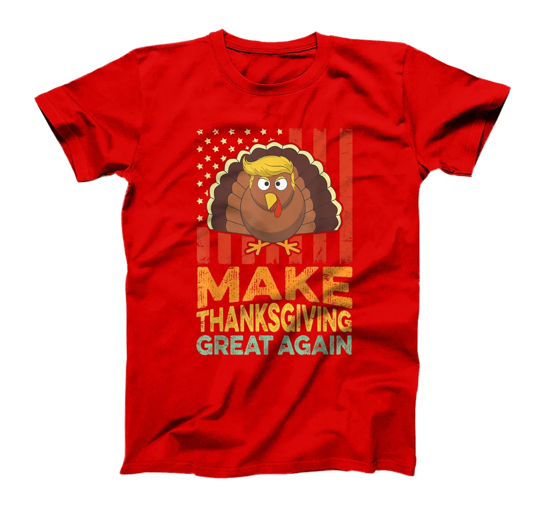 Make Thanksgiving Great Again Shirt Retro Turkey Trump T-Shirt