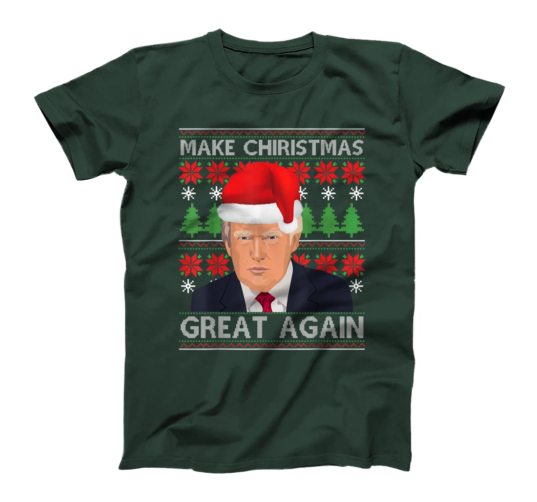 Make Christmas Great Again Trump Santa Hat Ugly Xmas Sweater T-Shirt