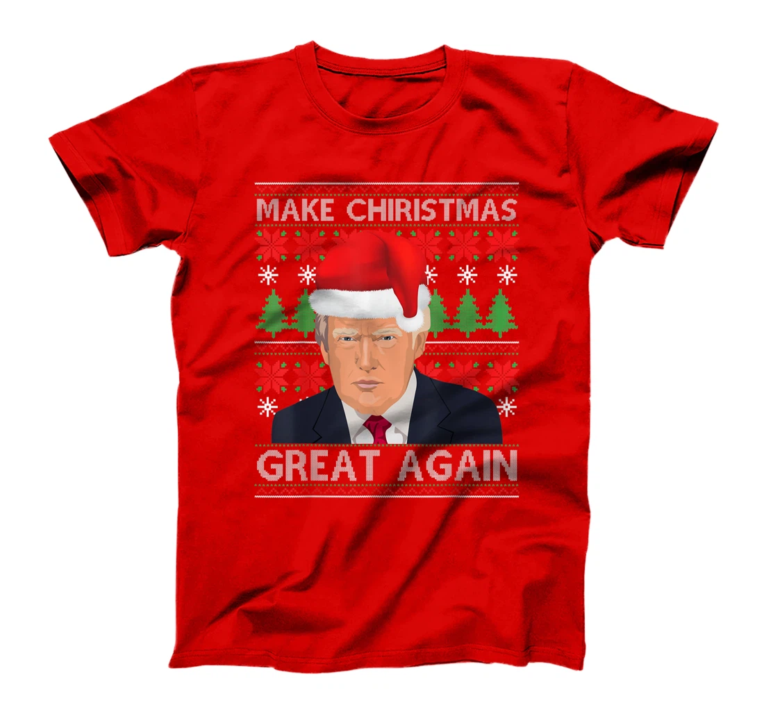 Make Christmas Great Again Trump Santa Hat Ugly Xmas Sweater T-Shirt
