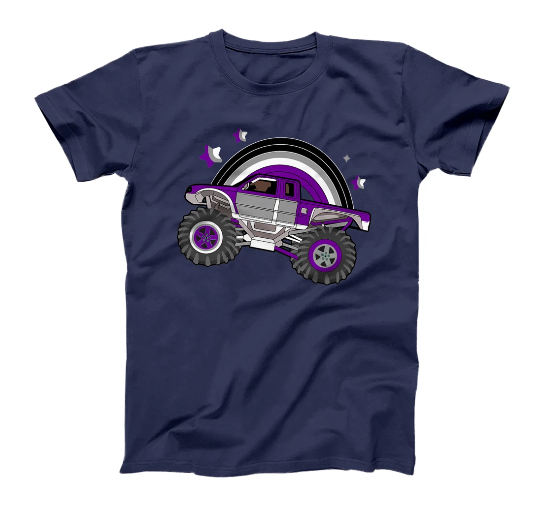 Asexual Pride Monster Truck LGBT-Q Cool Car Ace Flag Color T-Shirt, Women T-Shirt