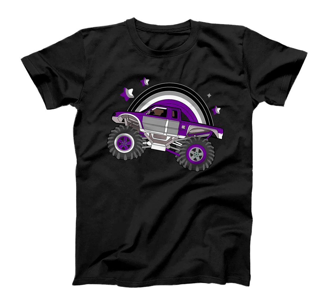 Asexual Pride Monster Truck LGBT-Q Cool Car Ace Flag Color T-Shirt, Women T-Shirt