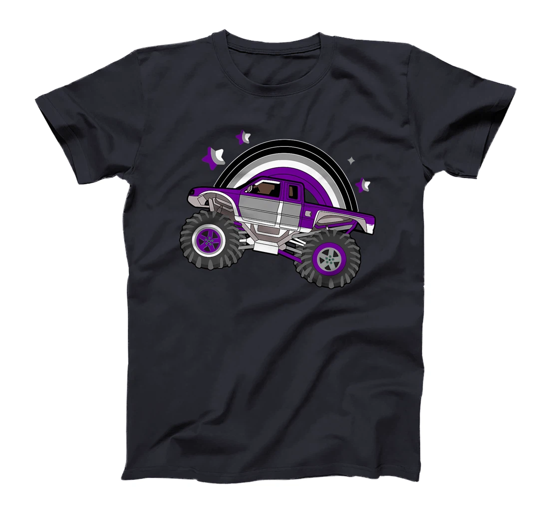 Asexual Pride Monster Truck LGBT-Q Cool Car Ace Flag Color T-Shirt, Women T-Shirt
