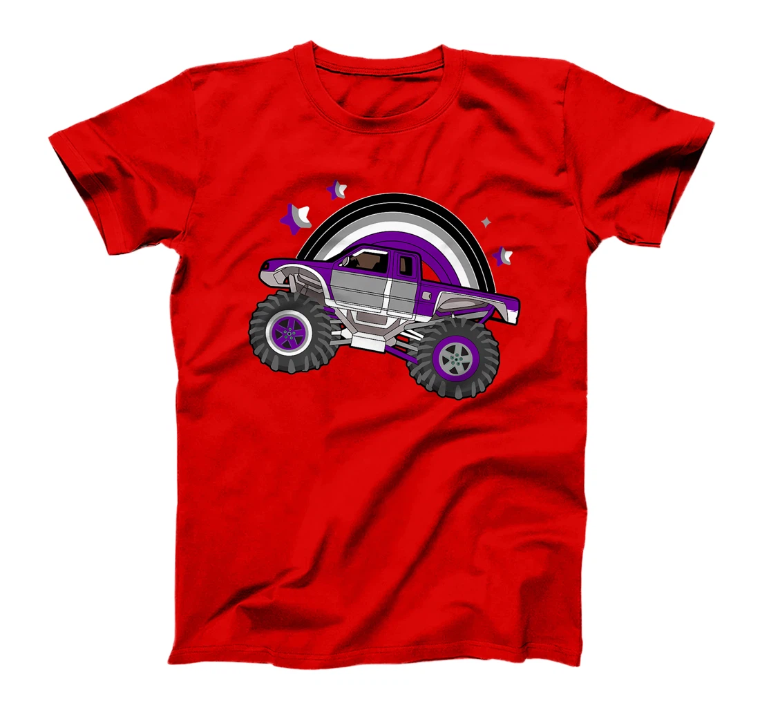 Asexual Pride Monster Truck LGBT-Q Cool Car Ace Flag Color T-Shirt, Women T-Shirt