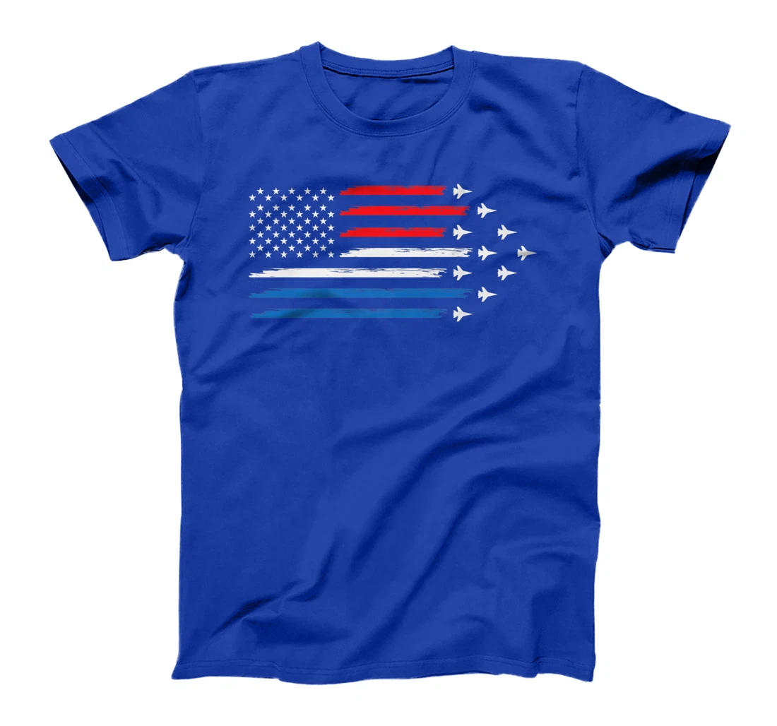 American Flag Veteran 4th of July Pilot T-Shirt, Women T-Shirt