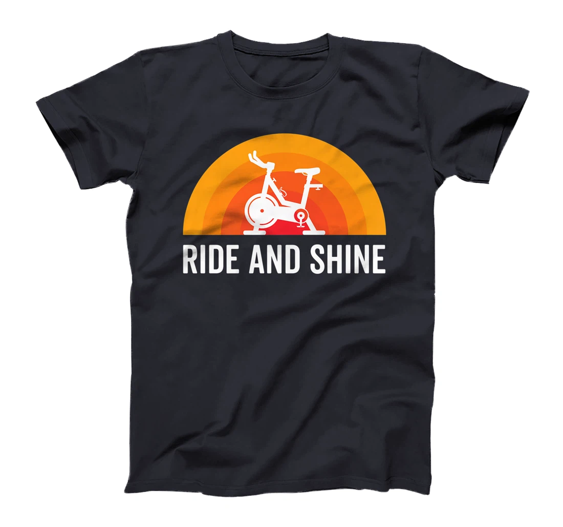 Ride And Shine Indoor Spinning Spin Class Funny Workout Gym T-Shirt, Kid T-Shirt and Women T-Shirt