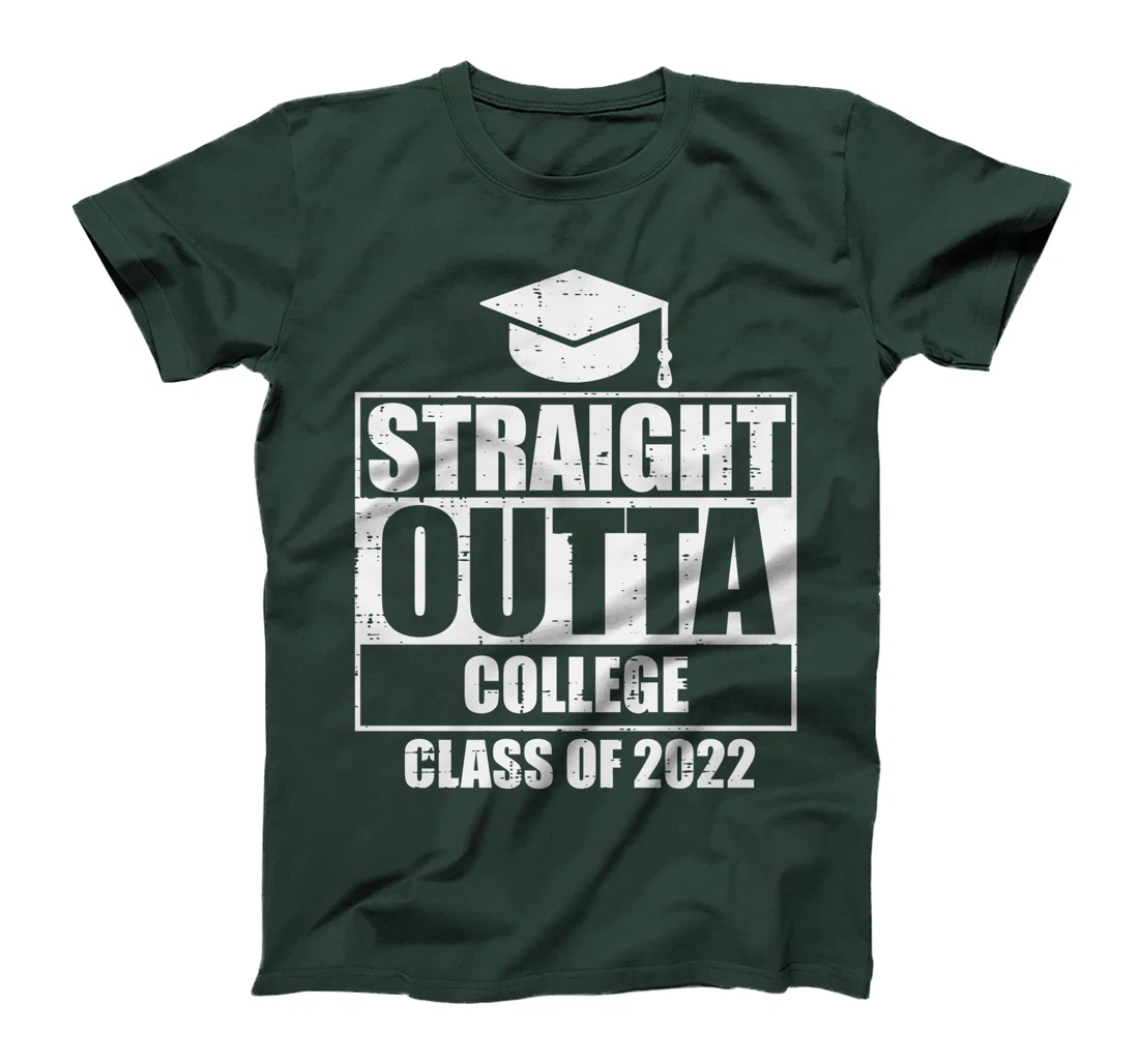 Straight Outta College Class Of 2022 Graduation Master T-Shirt