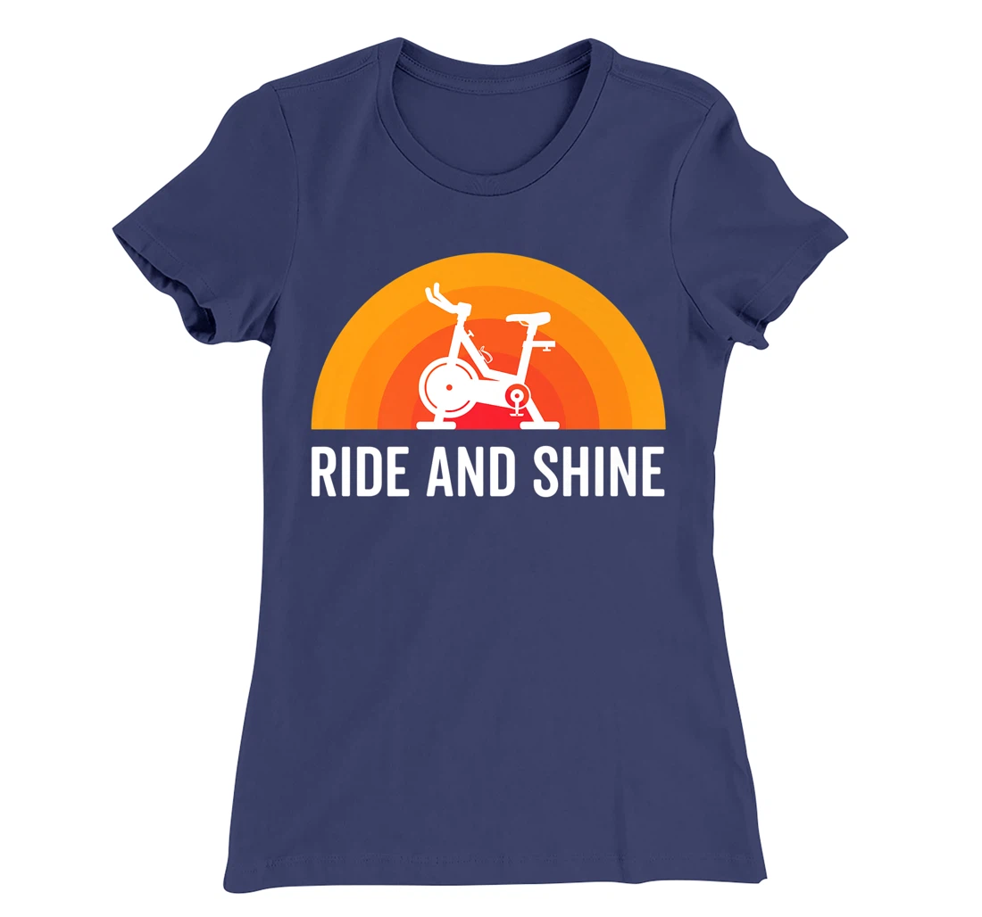 Ride And Shine Indoor Spinning Spin Class Funny Workout Gym T-Shirt, Kid T-Shirt and Women T-Shirt