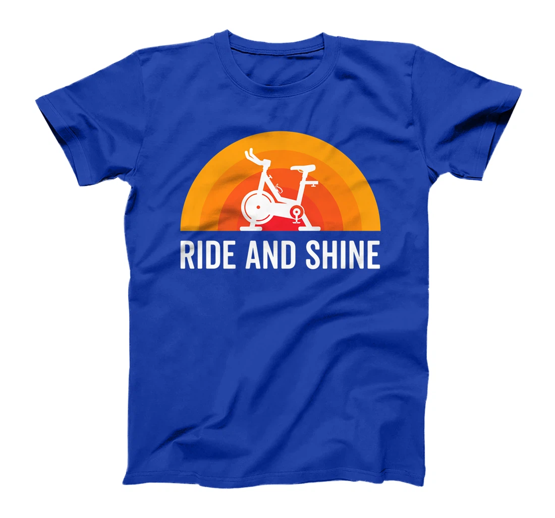 Ride And Shine Indoor Spinning Spin Class Funny Workout Gym T-Shirt, Kid T-Shirt and Women T-Shirt