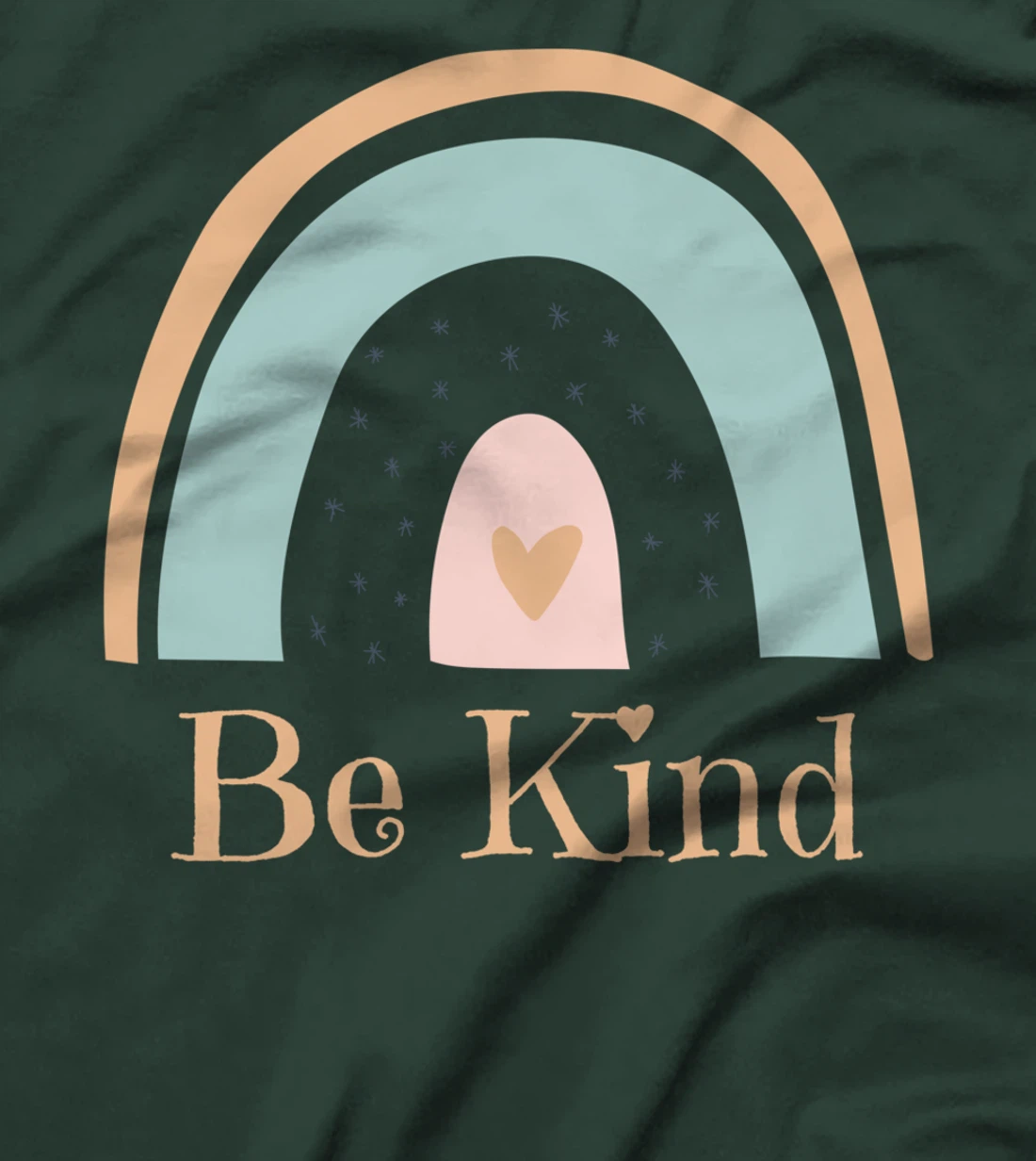 Rainbow Minimalist Boho Be Kind Kindness Awareness T-Shirt