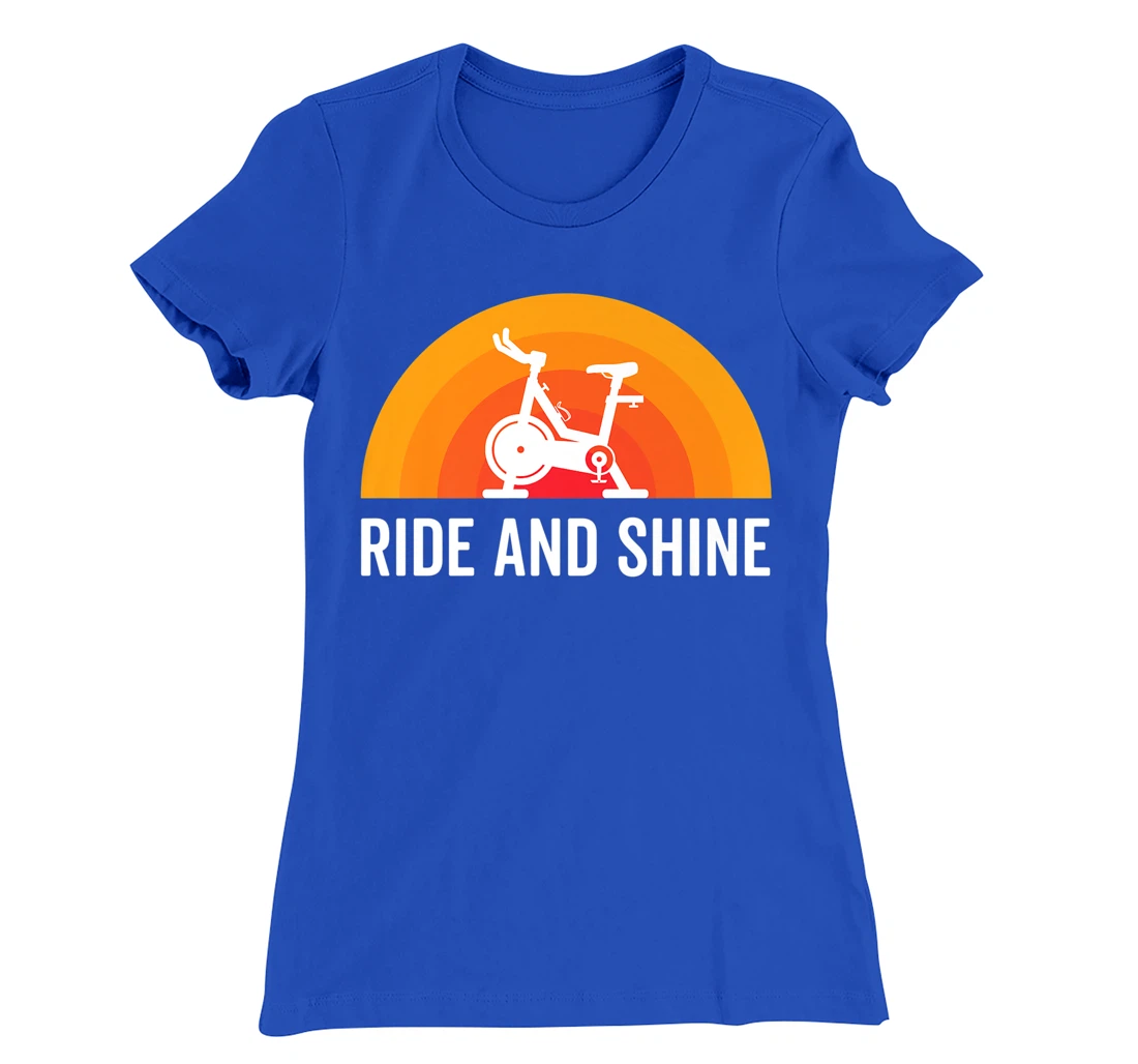 Ride And Shine Indoor Spinning Spin Class Funny Workout Gym T-Shirt, Kid T-Shirt and Women T-Shirt