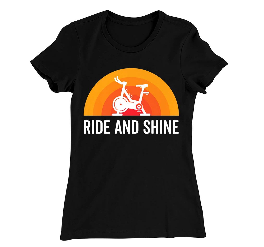 Ride And Shine Indoor Spinning Spin Class Funny Workout Gym T-Shirt, Kid T-Shirt and Women T-Shirt