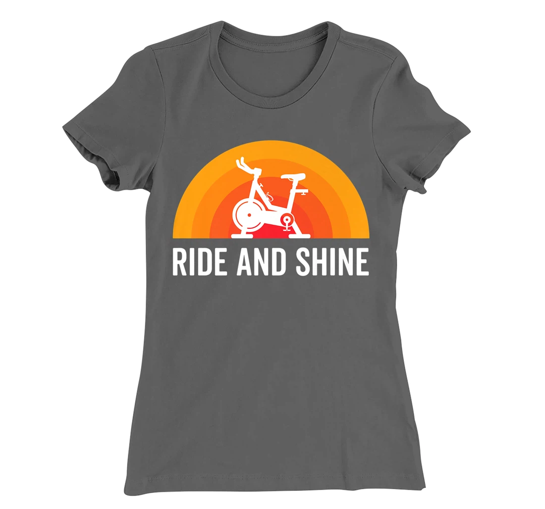 Ride And Shine Indoor Spinning Spin Class Funny Workout Gym T-Shirt, Kid T-Shirt and Women T-Shirt