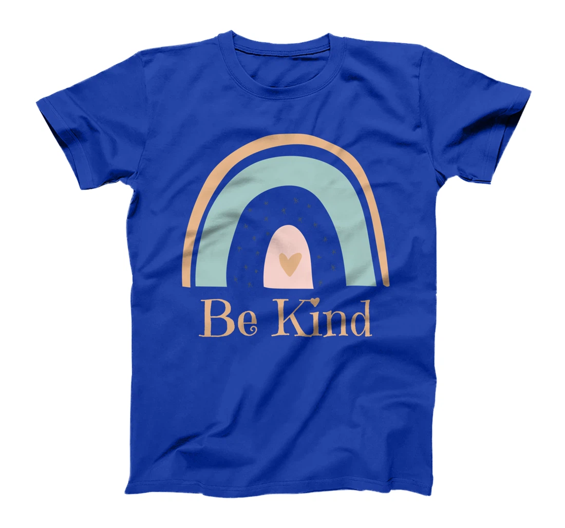 Rainbow Minimalist Boho Be Kind Kindness Awareness T-Shirt