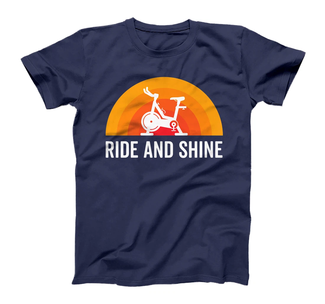 Ride And Shine Indoor Spinning Spin Class Funny Workout Gym T-Shirt, Kid T-Shirt and Women T-Shirt