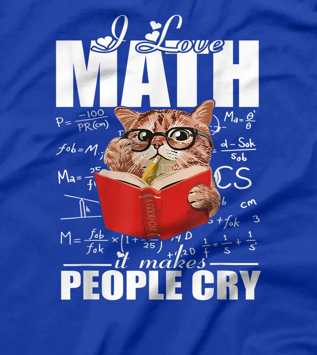 I Love Math Teacher Math Teaching Mathematics Math Cat T-Shirt, Women T-Shirt