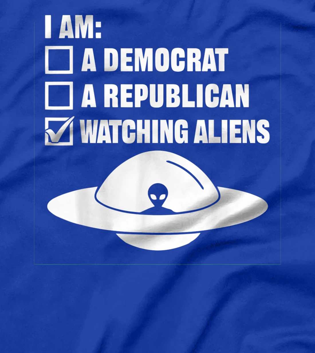 Watching Aliens - UFO Space Ship Extraterrestrial Alien T-Shirt, Women T-Shirt