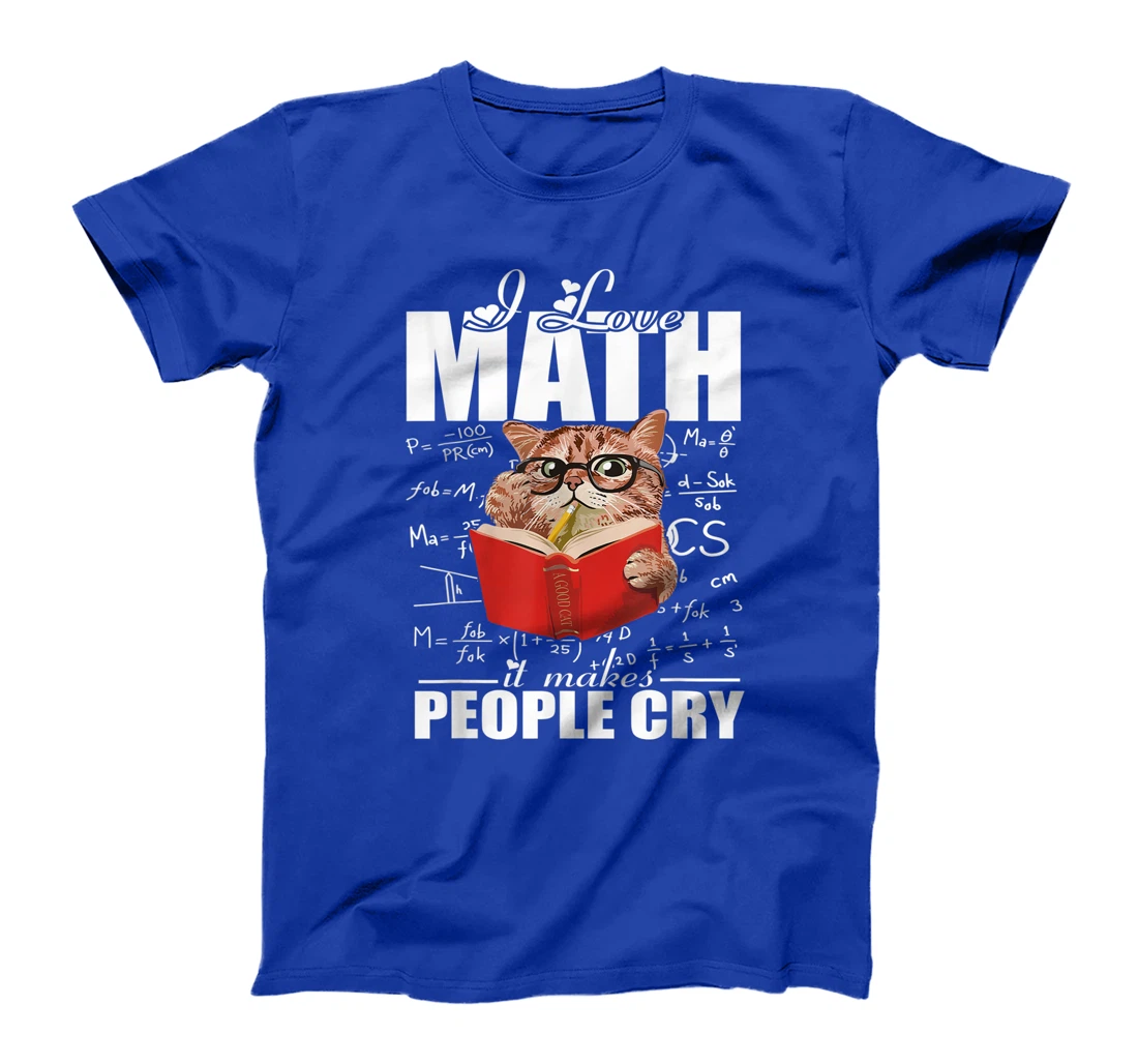 I Love Math Teacher Math Teaching Mathematics Math Cat T-Shirt, Women T-Shirt