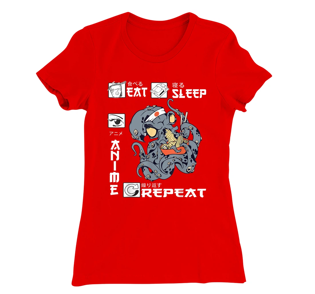 Eat Sleep Anime Repeat Merch Anime Men Japan Ramen Japanese T-Shirt, Kid T-Shirt and Women T-Shirt