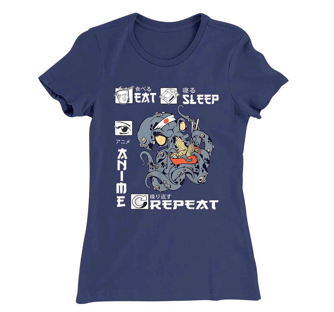 Eat Sleep Anime Repeat Merch Anime Men Japan Ramen Japanese T-Shirt, Kid T-Shirt and Women T-Shirt