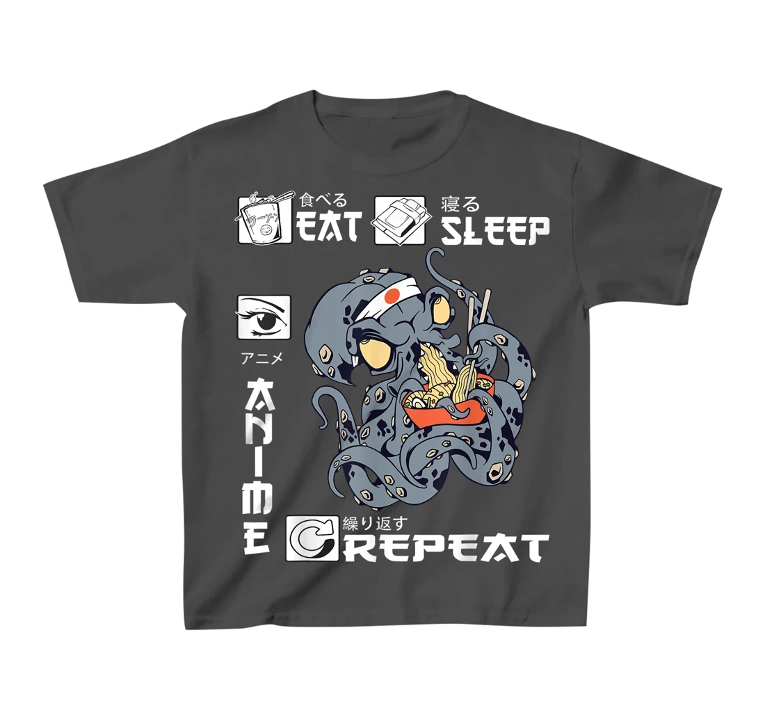 Eat Sleep Anime Repeat Merch Anime Men Japan Ramen Japanese T-Shirt, Kid T-Shirt and Women T-Shirt