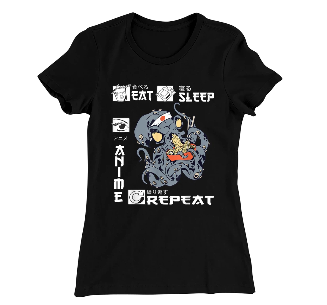 Eat Sleep Anime Repeat Merch Anime Men Japan Ramen Japanese T-Shirt, Kid T-Shirt and Women T-Shirt