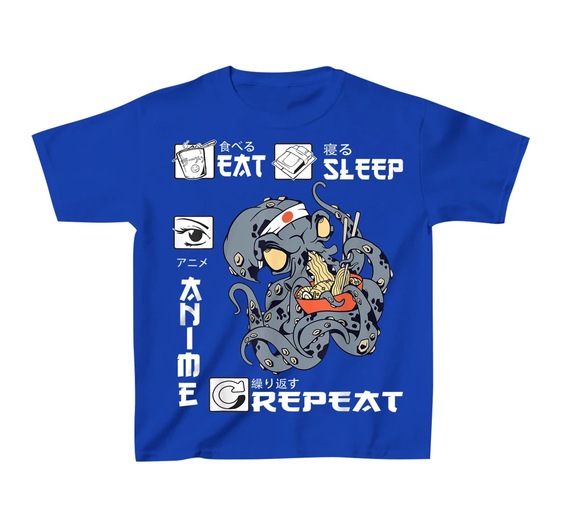 Eat Sleep Anime Repeat Merch Anime Men Japan Ramen Japanese T-Shirt, Kid T-Shirt and Women T-Shirt