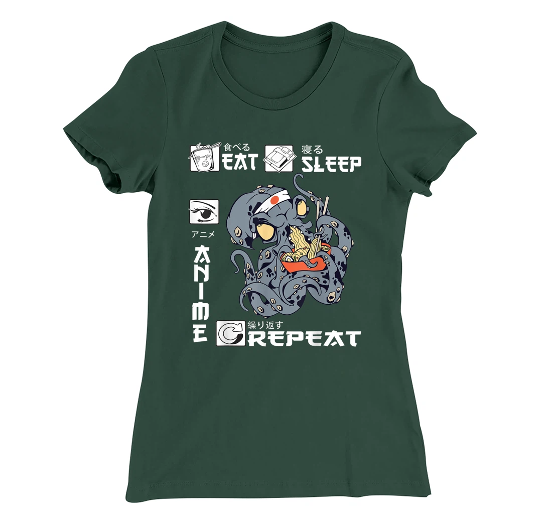 Eat Sleep Anime Repeat Merch Anime Men Japan Ramen Japanese T-Shirt, Kid T-Shirt and Women T-Shirt