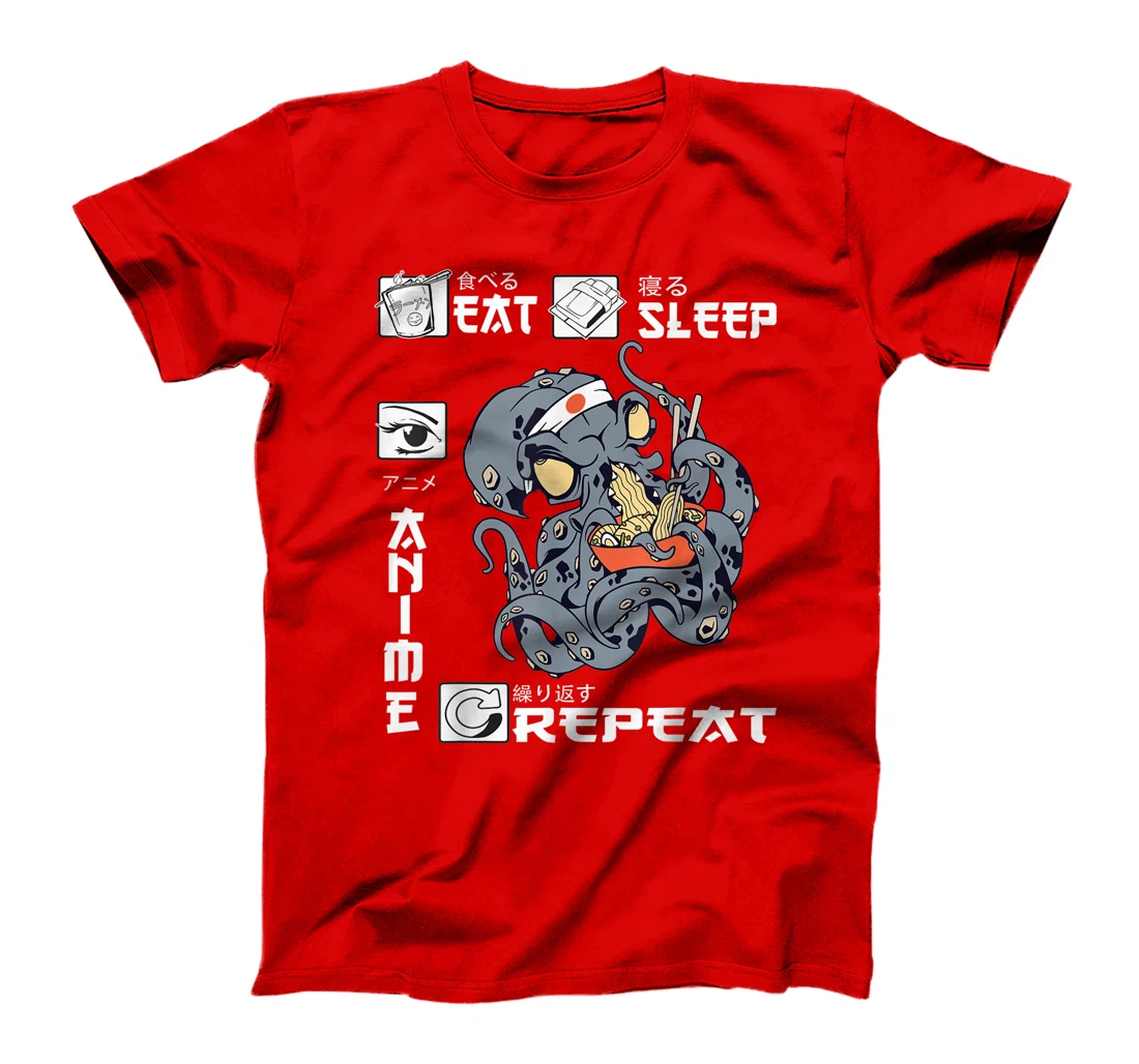 Eat Sleep Anime Repeat Merch Anime Men Japan Ramen Japanese T-Shirt, Kid T-Shirt and Women T-Shirt