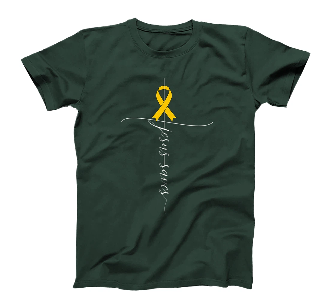 Appendix Cancer Awareness Jesus Saves Christian T-Shirt, Women T-Shirt