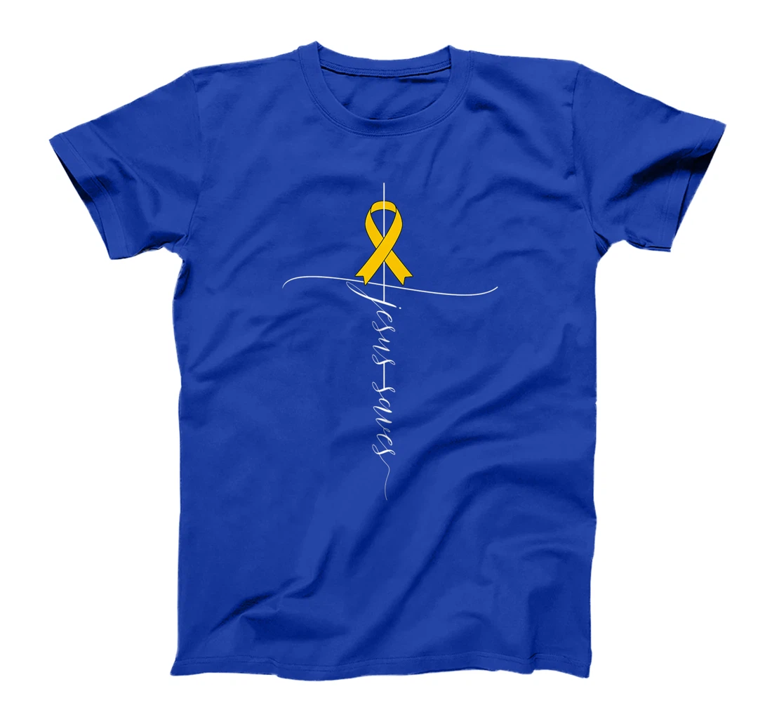 Appendix Cancer Awareness Jesus Saves Christian T-Shirt, Women T-Shirt