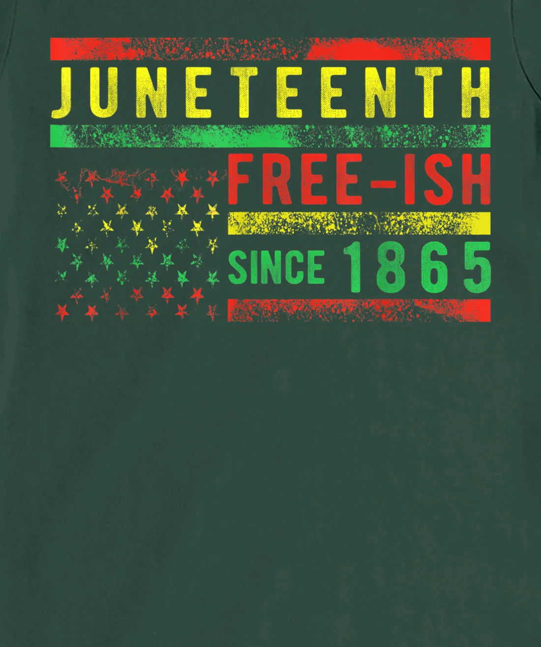 Juneteenth Free-ish Since 1865 USA Flag Pride Black History T-Shirt, Women T-Shirt
