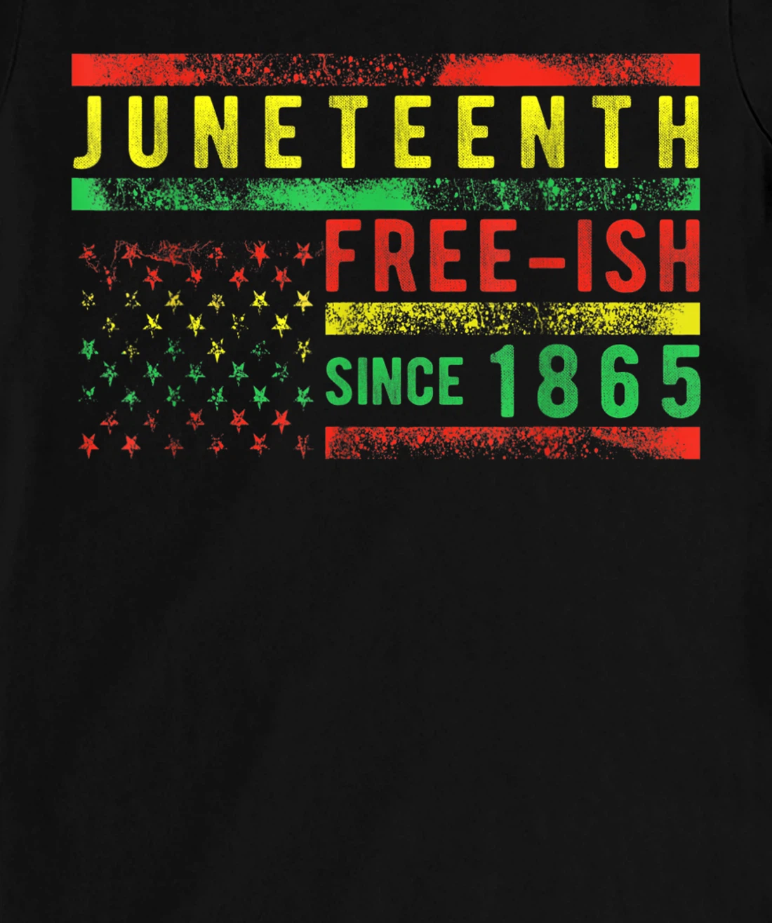 Juneteenth Free-ish Since 1865 USA Flag Pride Black History T-Shirt, Women T-Shirt