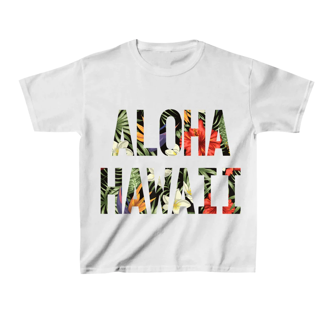 Floral Tropical Summer Aloha Hawaii T-Shirt, Kid T-Shirt and Women T-Shirt