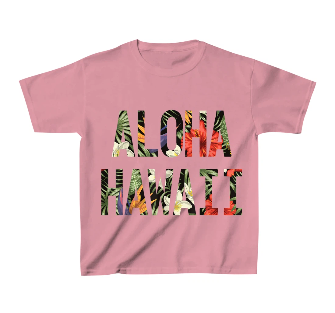 Floral Tropical Summer Aloha Hawaii T-Shirt, Kid T-Shirt and Women T-Shirt