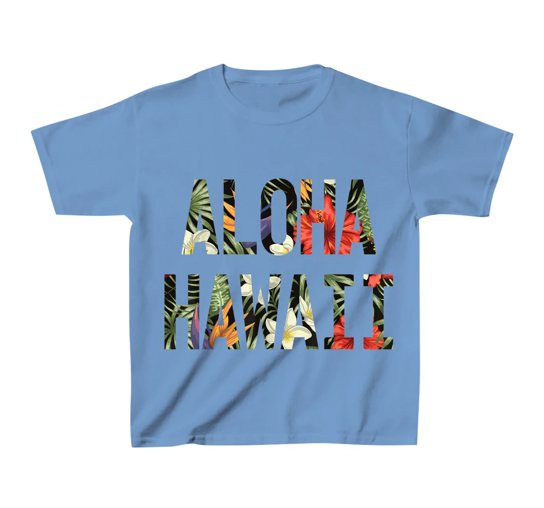 Floral Tropical Summer Aloha Hawaii T-Shirt, Kid T-Shirt and Women T-Shirt
