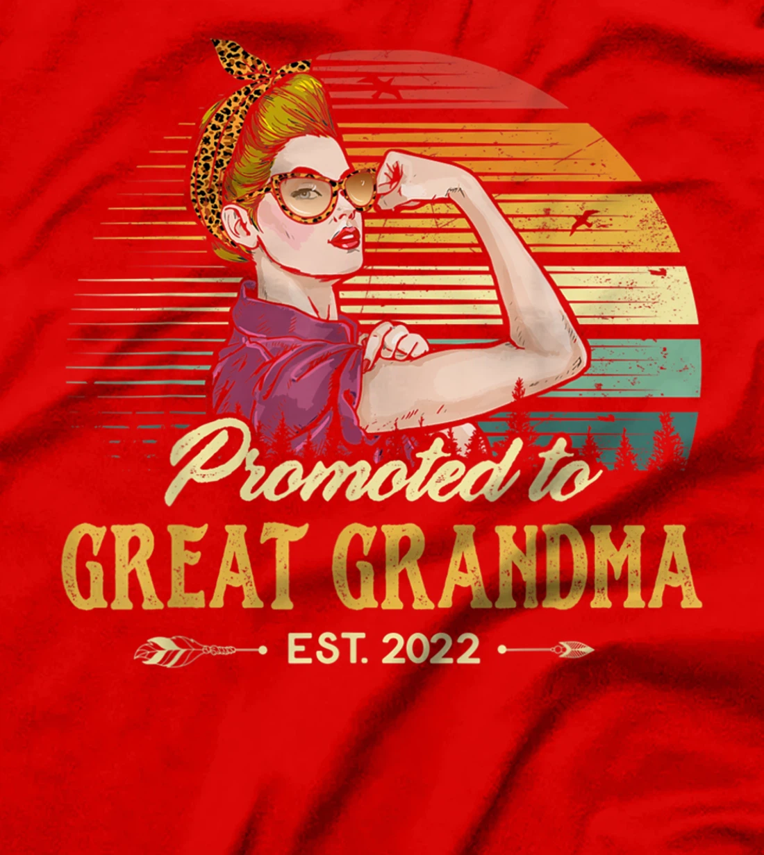 Promoted to Great Grandma Est 2022 Women First Time Grandma T-Shirt