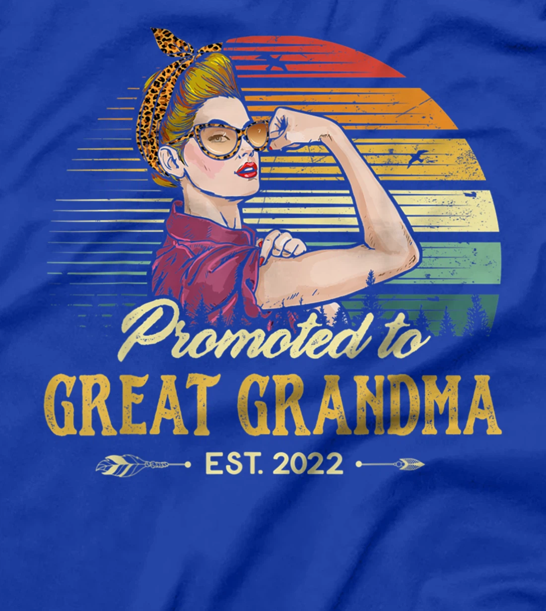 Promoted to Great Grandma Est 2022 Women First Time Grandma T-Shirt