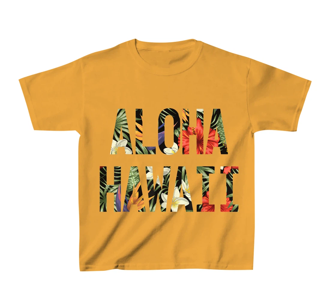 Floral Tropical Summer Aloha Hawaii T-Shirt, Kid T-Shirt and Women T-Shirt