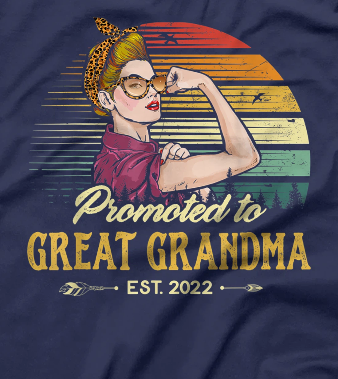 Promoted to Great Grandma Est 2022 Women First Time Grandma T-Shirt