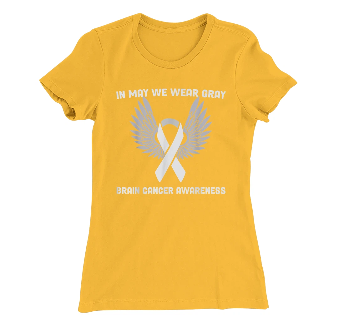 Brain Cancer Awareness Tumor In May We Wear Gray T-Shirt, Kid T-Shirt and Women T-Shirt
